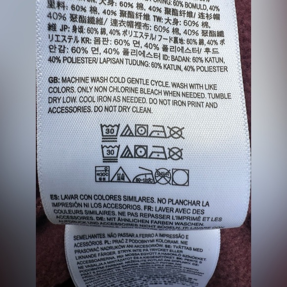 Vans Outdoor Club Hoodie 🌄 Retro Trail Graphic – Size S – Maroon & Mint - Picture 10 of 10